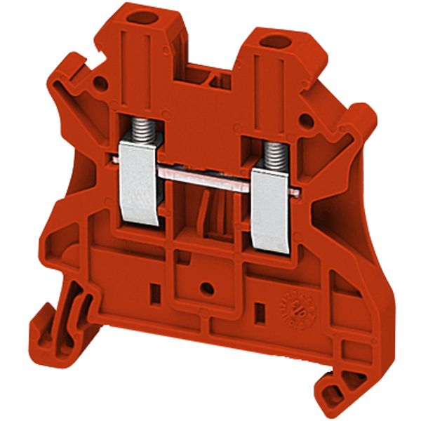 SCREW TERMINAL, FEED THROUGH, 2 POINTS, 2,5MM² , RED image 1