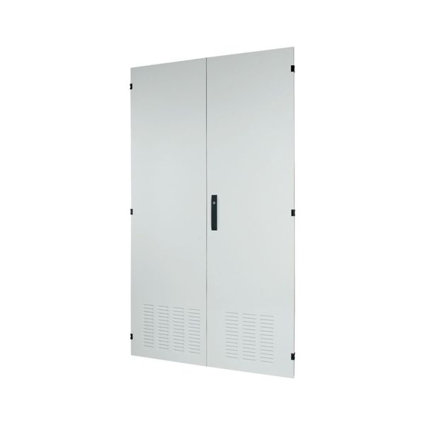 Section wide door, ventilated, HxW=2000x1100mm, double-winged, IP42, grey image 3