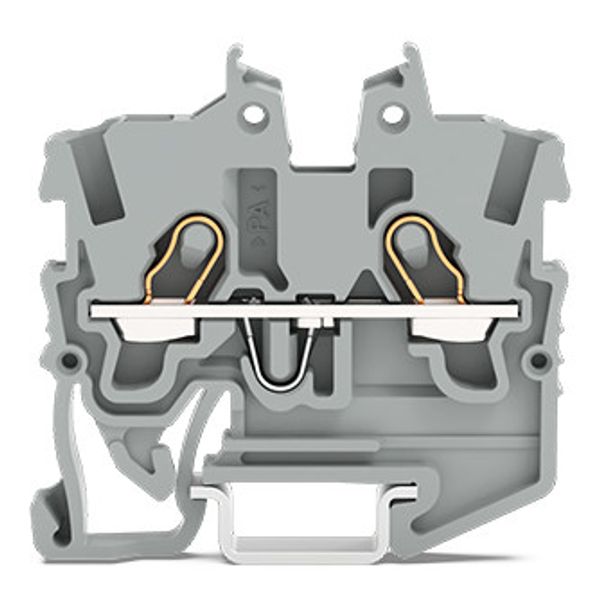 2-conductor miniature through terminal block with operating slots 1 mm image 2