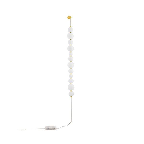 Triac Dimmable Gold Metal & Opal Glass   LED 42 Watt 230 Volt   3958Lm 3000K IP20   Cable Length: 310 cm   D: 10 W: 9 H: 105 cm image 1