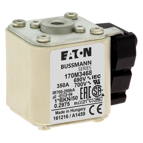 Fuse-link, high speed, 350 A, AC 690 V, compact size 1, aR, IEC, UL, single indicator image 11