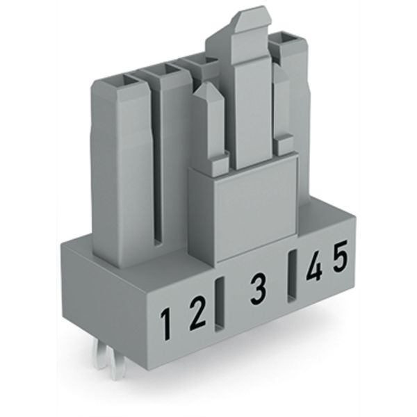 Socket for PCBs straight 5-pole gray image 2