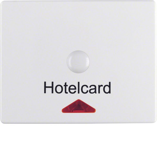 Centre plate imprint f. push-button f. hotel card, redlens , arsys, p. image 1