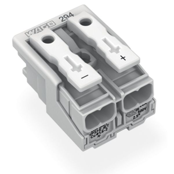 Lighting connector push-button, external without ground contact white image 1