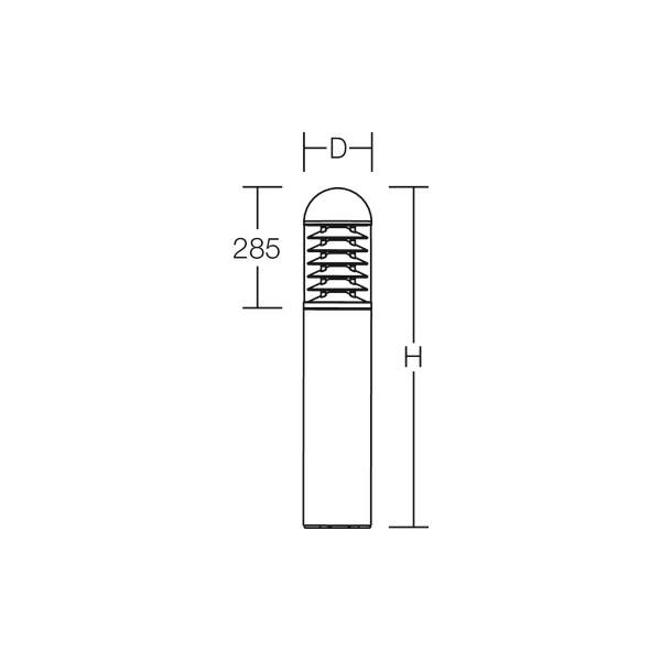 MEGA TOWER R, 10 W, 920 lm, 840, anthracite, on/off Bollards, D 115 H  image 4