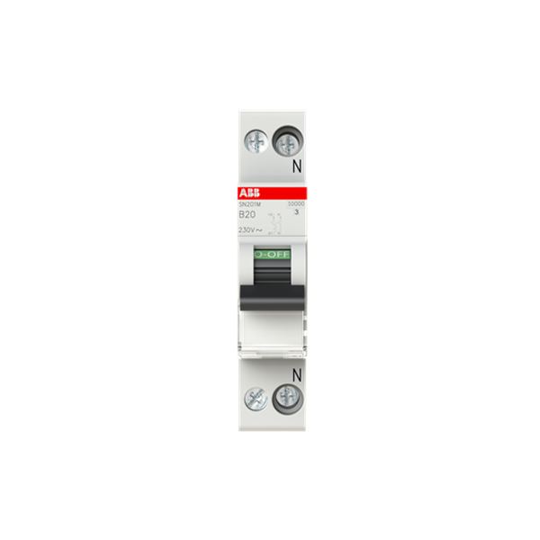 SN201 M-B20 Miniature circuit breaker - 1+NP - B - 20 A image 6