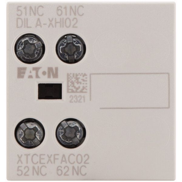 Auxiliary contact module, 2 pole, Ith= 16 A, 2 NC, Front fixing, Screw terminals, DILA, DILM7 - DILM38 image 2