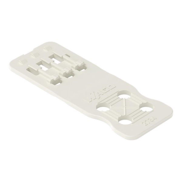 2734-534 Strain relief plate; for female connectors; 13 mm wide; 1 part; lever; Pin spacing 3.5 mm; light gray image 1
