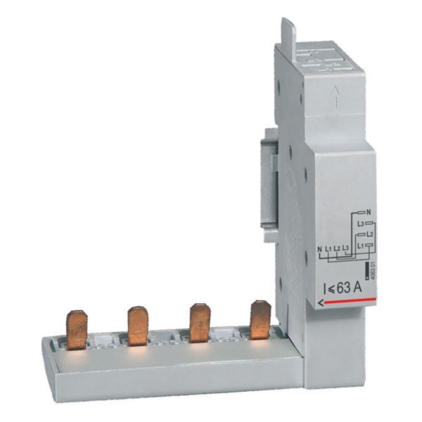 Comb connection module for DX³, DX³-ID and DX³-IS - with automatic terminal - 4P up to 63A - 1 module image 1