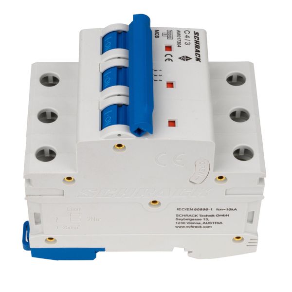 Miniature Circuit Breaker (MCB) AMPARO 10kA, C 4A, 3-pole image 6