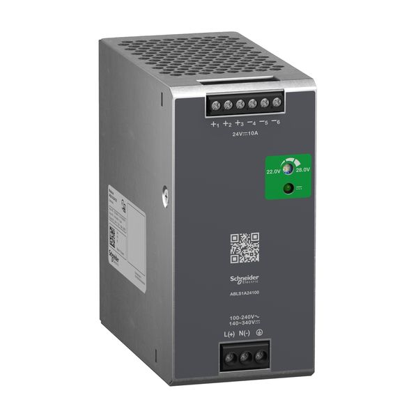 Regulated Power Supply, 100-240V AC, 24V 10 A, single phase, Optimized image 3