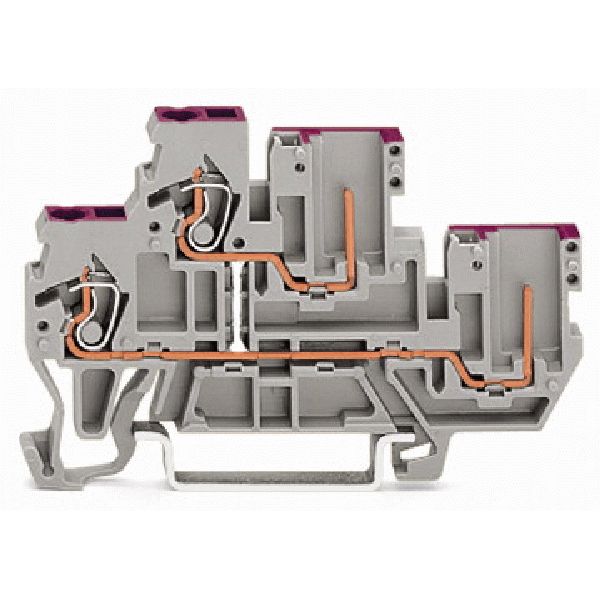 2-conductor/2-pin, double-deck carrier terminal block 2-conductor/2-pi image 1