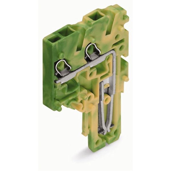 End module for 2-conductor female connector;1.5 mm²;1-pole;green-yello image 1
