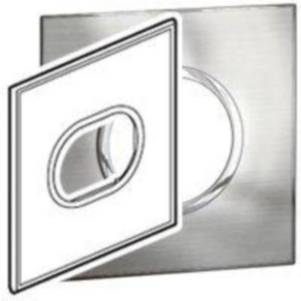 Arteor™ - Plate - US std - round - 3 modules - 4'' x 4'' - stainless steel image 1