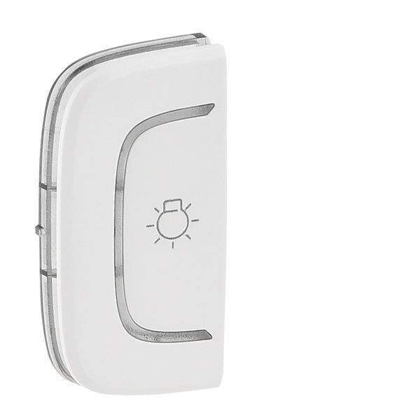 Cover plate Valena Allure - light symbol - left-hand side mounting - white image 1
