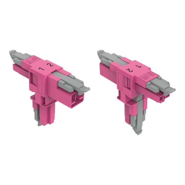 T-distribution connector 2-pole Cod. B pink image 2