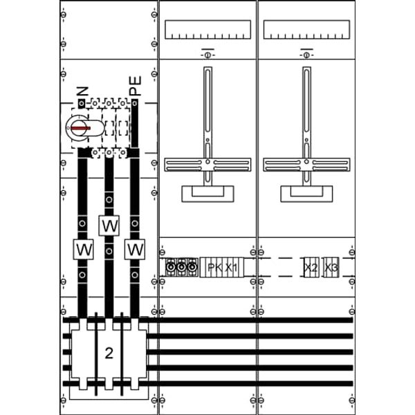 KA4228 Measurement and metering transformer board, Field width: 3, Rows: 0, 1050 mm x 750 mm x 160 mm, IP2XC image 6