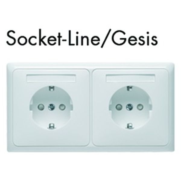 Socketline Flex-apparaatcombinatie, STANDARD Inline puur wit (74571) image 1