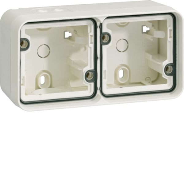 CUBYKO WALL-MOUNTED DOUBLE HORIZONTAL BOX IP55 WHITE image 1