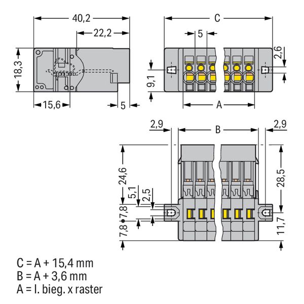 1-conductor male connector CAGE CLAMP® 4 mm² gray image 3