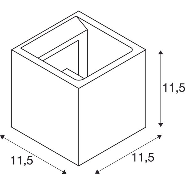 SOLID CUBE Wall luminaire, QT14, black sandstone, max. 25W image 2