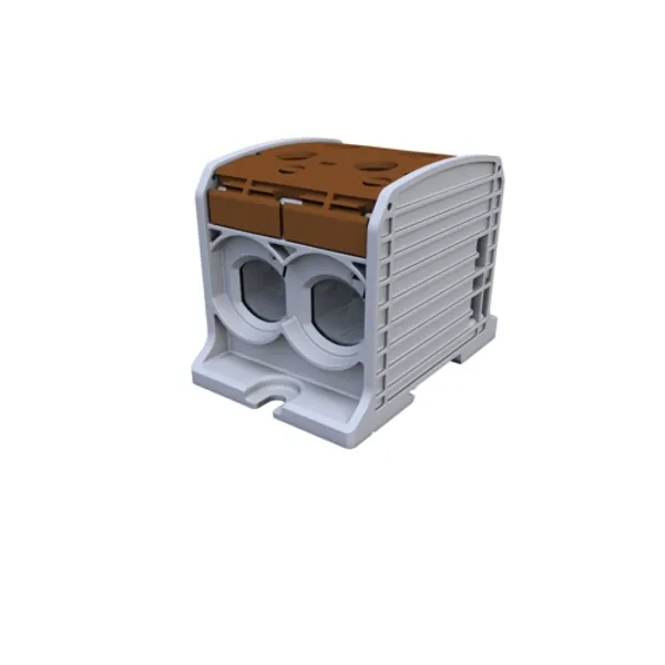 STB 185-2 Rail-mounted terminal block Al/Cu 87820 SIMBLOCK brown image 2