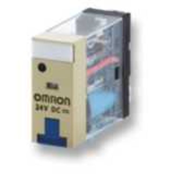 Relay, plug-in, SPDT, 10 A, mech. & LED indicator, diode, 6 VDC image 1