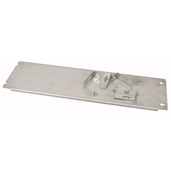 Mounting plate, +mounting kit, vertical, empty, HxW=150x600mm image 1