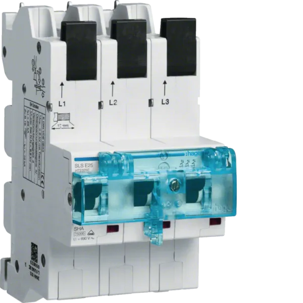 SLS-Jistič 3P 25A, selekt. char. E, 25 kA, bezšroub., připoj. na sběrnice image 1