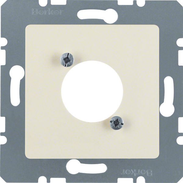 Central plate for XLR D-connector , com-tech, white glossy image 1