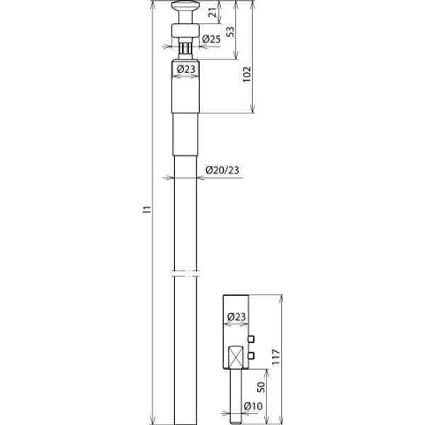 HVI Cond. f. tube inside, stranded preassembled D 20mm Cu L 6.0m black image 2