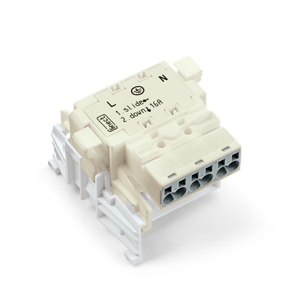 Linect® T-connector 3-pole 1 input white image 1