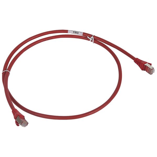 Patch cord RJ45 category 6 U/UTP unscreened LSZH red 3 meters image 1