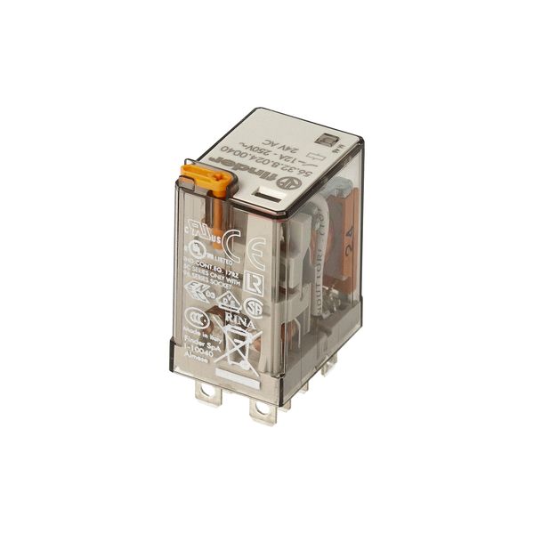 Miniature power Rel. 2CO 12A/24VAC/Agni/Test button/Mech.ind. (56.32.8.024.0040) image 5