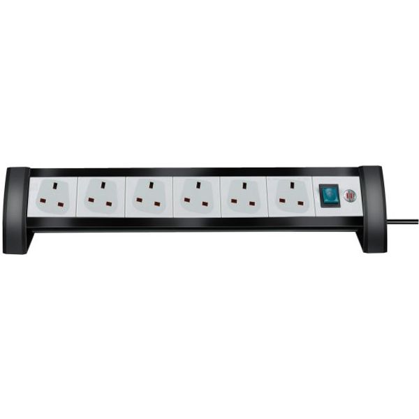 Premium-Office-Line extension lead 6-way black/light grey 3m H05VV-F 3G1,25 *GB* image 1