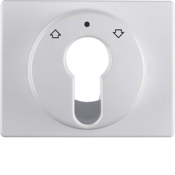 Centre plate for key push-button for blinds/key switch, arsys, p. whit image 1