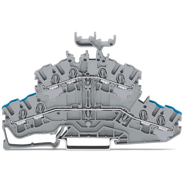 4-conductor double deck terminal block image 1