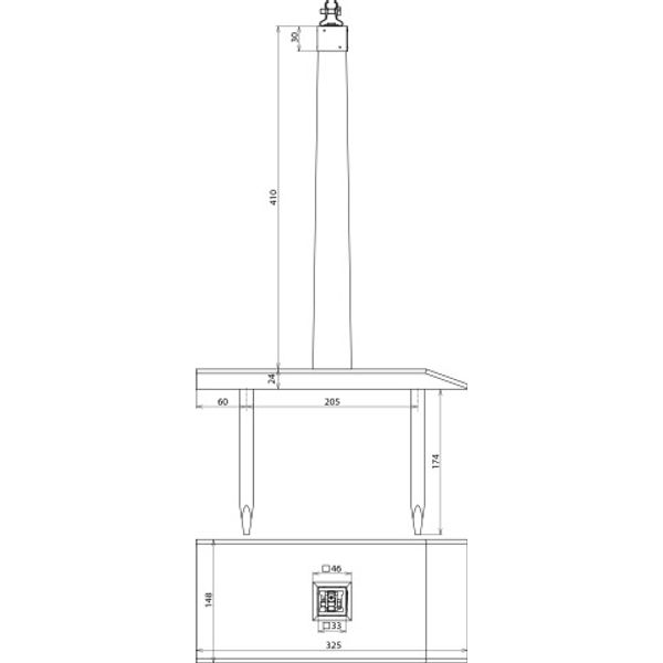 Support for roof conductors H 600mm oaken for Rd 7-10mm image 2