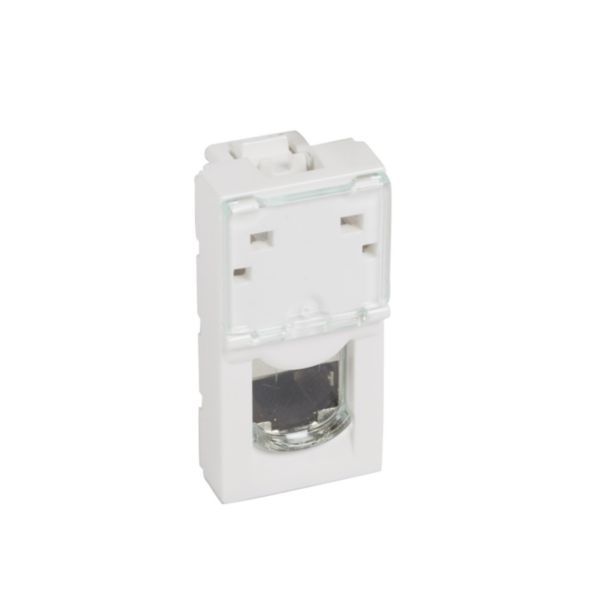 Arteor CAT 6 STP Shielded RJ45 Socket 1 Module White image 1