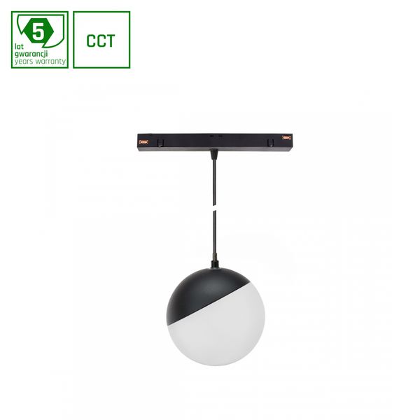 SYSTEM SHIFT SMART- GLOBE P SUSPENDED SPHERE TRACK LIGHT  FI100 (815MM CABLE) 5W 165DEG BLACK CCT/DIM 5 Y WARRANTY image 1