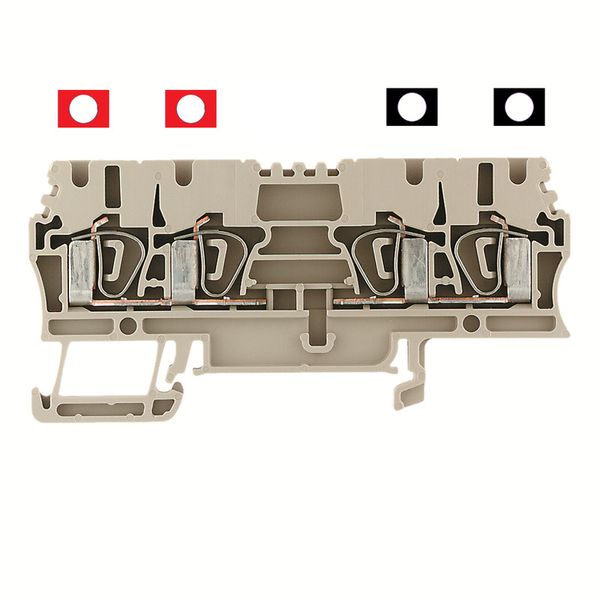 Feed-through terminal block, Tension-clamp connection, 2.5 mm², 800 V, image 1