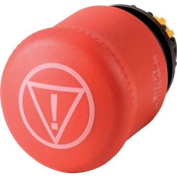 Emergency stop/emergency switching off pushbutton, RMQ-Titan, Mushroom-shaped, 38 mm, Non-illuminated, Pull-to-release function, Red, yellow image 5
