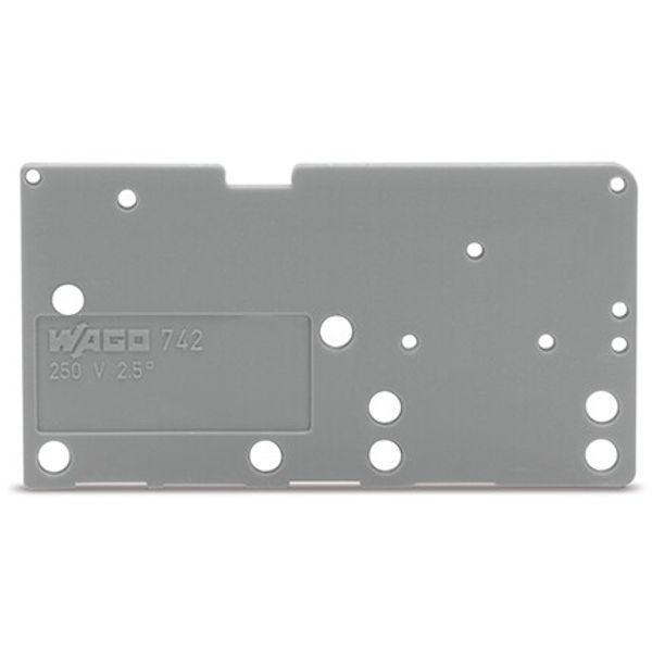 End plate snap-fit type 1.5 mm thick gray image 3