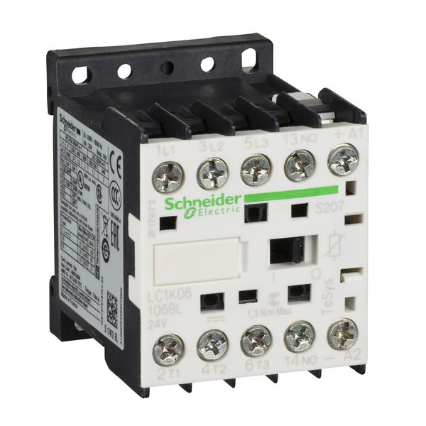 CONTACTOR 3P+1V AC3 440V 9A 24VDC RAIL image 1
