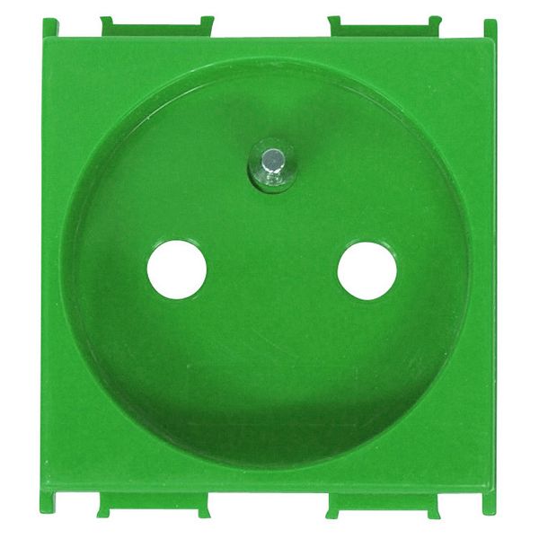 Socket with earthed pin and higher protec. cover green 16A image 1