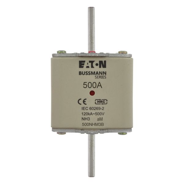 Fuse-link, low voltage, 500 A, AC 500 V, NH3, aM, IEC, dual indicator image 11