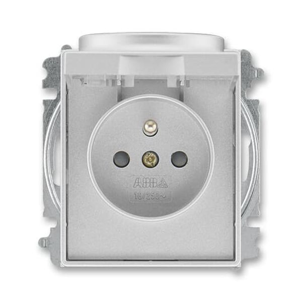 5519E-A02397 08 Socket outlet with earthing pin, shuttered, with hinged lid ; 5519E-A02397 08 image 1