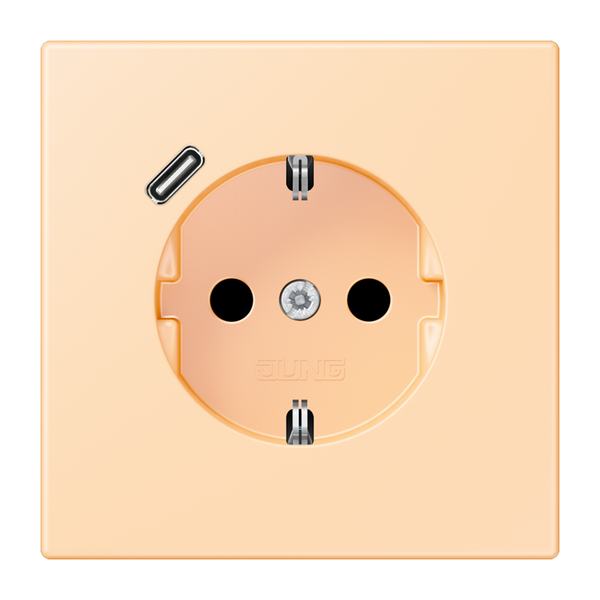 SCHUKO socket with USB type C LC32060 LC1520-18C223 image 1