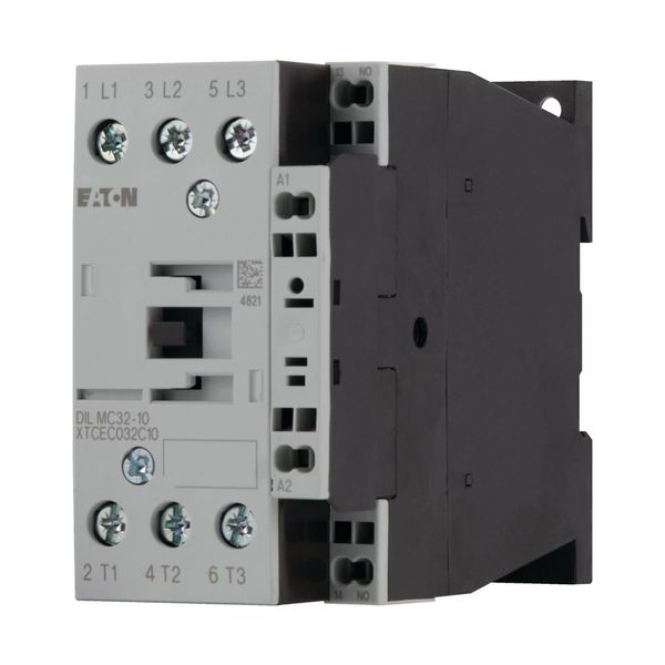 Contactor, 3 pole, 380 V 400 V 15 kW, 1 N/O, RDC 24: 24 - 27 V DC, DC operation, Spring-loaded terminals image 9