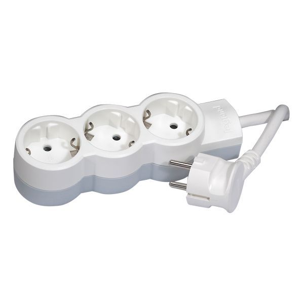 Multi-outlet extension - 3x2P+E - 3 m cord image 2